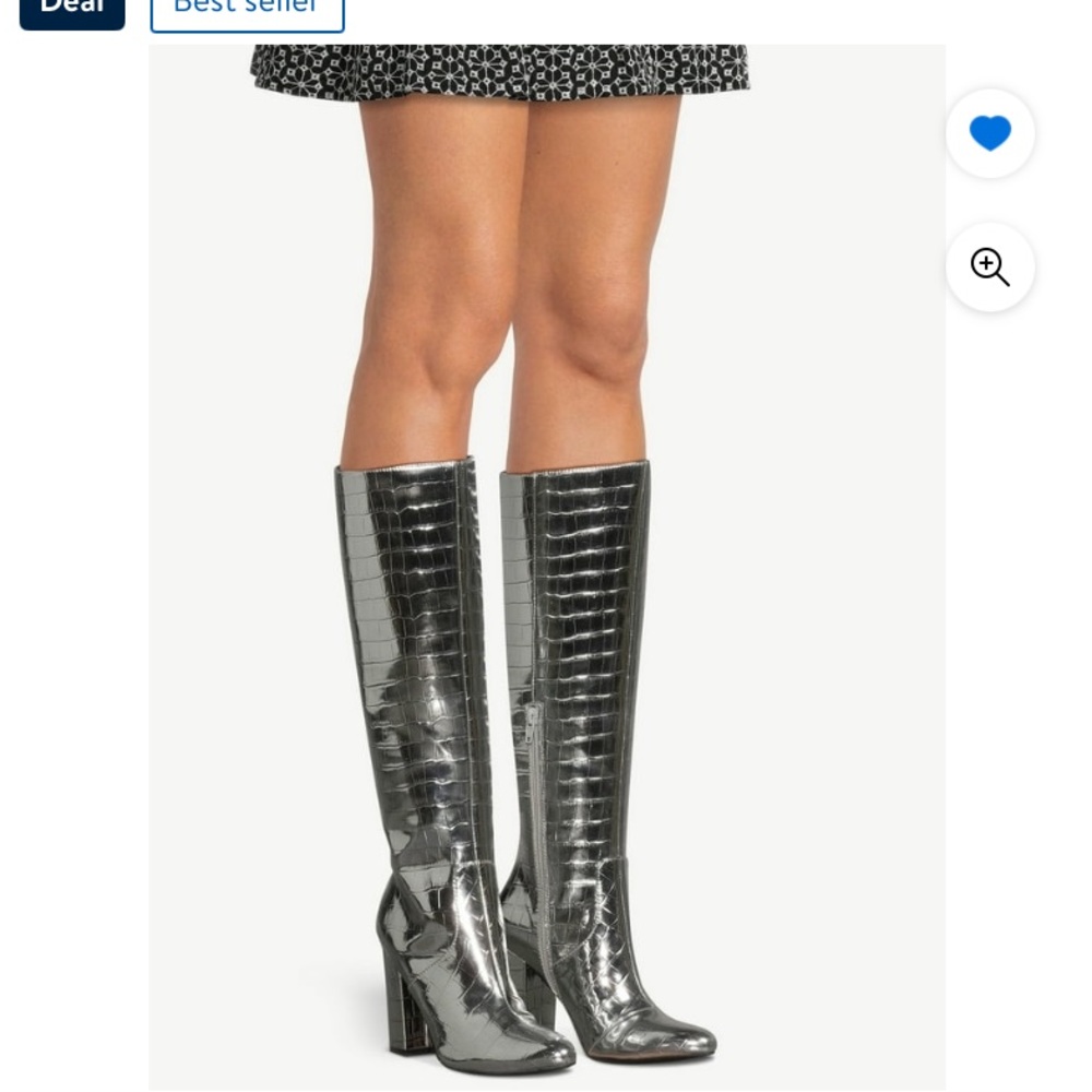Scoop Metallic over the knee boots - Picture 2 of 3